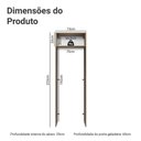 Ver imagem 2 de Porta-Geladeira 73 cm 1 Porta Basculante Rustic/Cinza Lux Madesa Rustic/Cinza