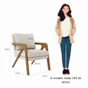 Ver imagem 3 de Poltrona Decorativa Sala de Estar Escritório Recepção Mona:bouclé Bege