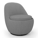 Ver imagem 7 de Kit 02 Poltronas Orgânicas Living Memphis Base Giratória Linho Cinza Escuro - Abmaza