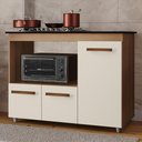 Ver imagem 2 de Balcao para Cooktop 5 Bocas 3p 114 Cm Ana Savana Off White Mobbs