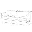 Ver imagem 6 de Sofá 3 Lugares para Sala de Estar Living Industrial 210cm Trento L06 Couro Off White - Lyam Decor