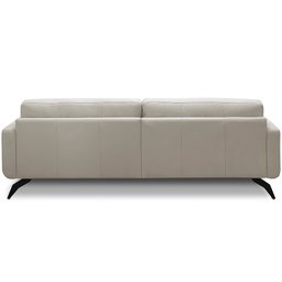 Sofá 3 Lugares para Sala de Estar Living Industrial 210cm Trento L06 Couro Off White - Lyam Decor - 5