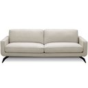 Ver imagem 2 de Sofá 3 Lugares para Sala de Estar Living Industrial 210cm Trento L06 Couro Off White - Lyam Decor