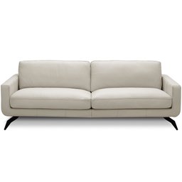 Sofá 3 Lugares para Sala de Estar Living Industrial 210cm Trento L06 Couro Off White - Lyam Decor - 2