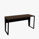 Ver imagem 2 de Mesa Escrivaninha para Escritório Home Office 150x60cm YAR1561 Nogal/Preto - Gebb Work