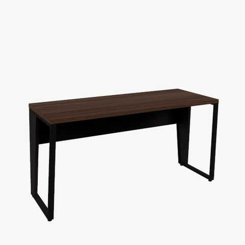 Mesa Escrivaninha para Escritório Home Office 150x60cm YAR1561 Cor Nogal/Preto - Web Office