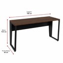 Ver imagem 2 de Mesa Escrivaninha para Escritório Home Office 150x60cm YAR1561 Cor Nogal/Preto - Web Office