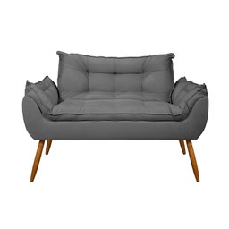 Sofá 2 Lugares Namoradeira Opala Decorativa - V8 Decor:preto - 8