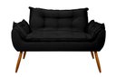 Ver imagem 1 de Sofá 2 Lugares Namoradeira Opala Decorativa - V8 Decor:preto