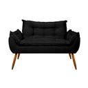 Ver imagem 1 de Sofá 2 Lugares Namoradeira Opala Decorativa - V8 Decor:preto