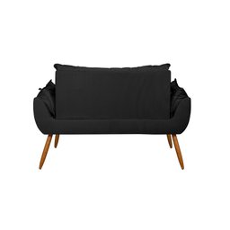Sofá 2 Lugares Namoradeira Opala Decorativa - V8 Decor:preto - 6