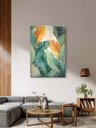 Ver imagem 1 de Canvas para Quadro Decorativo Folhas de Bananeira em Aquarela 0,70 X 1,00m