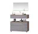 Ver imagem 2 de Conjunto Safira 80 Gabinete para Banheiro com Cuba e Espelheira