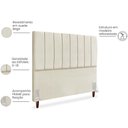 Ver imagem 5 de Cabeceira Queen 160cm Arlla Suede Bege Rm Bege