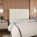 Ver imagem 2 de Cabeceira Queen 160cm Arlla Suede Bege Rm Bege