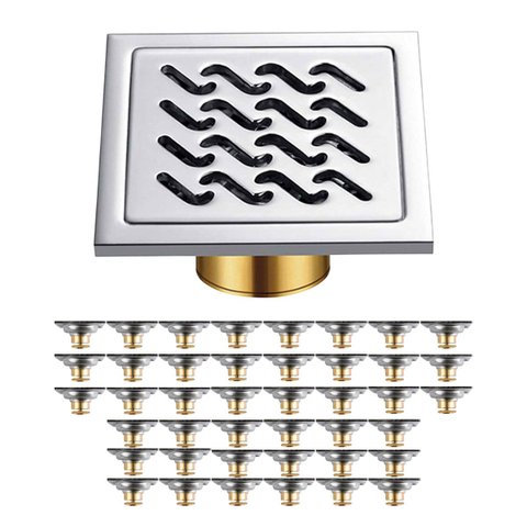 Ralo Inox 10x10 Kit 42 Uni Banheiro Casa Anti Odor Retorno Inseto Quintal Seguro Lavabo Proteçao Res