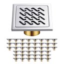 Ver imagem 1 de Ralo Inox 10x10 Kit 42 Uni Banheiro Casa Anti Odor Retorno Inseto Quintal Seguro Lavabo Proteçao Res