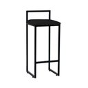 Ver imagem 3 de Kit 3 Banquetas Alta em Aço Preto Assento Preto Preto