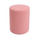 Ver imagem 1 de Puff Redondo Cilíndrico Decorativo para Sala e Quarto Estofado em Veludo:Rosa