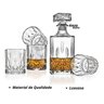 Conjunto Garrafa Licor e Whisky 1l e 4 Copos 190ml Licoreira - 2