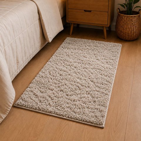 Tapete para Quarto Milano Soft 0.50x1.00 Antiderrapante:Pérola