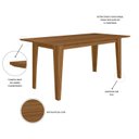 Ver imagem 3 de Mesa de Jantar Retangular 6 Lugares 160cm Liz Poliman Móveis