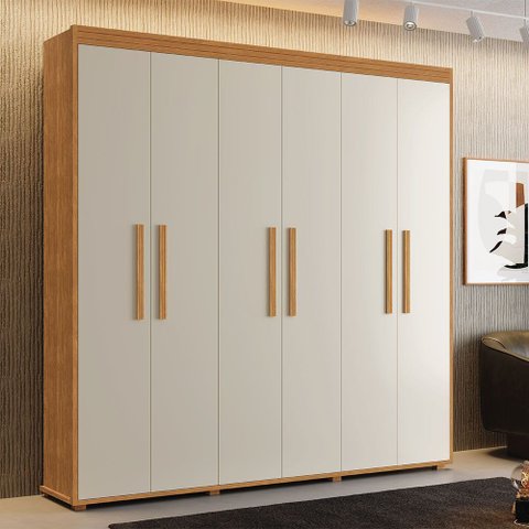Guarda Roupa Casal 6 Portas 2 Gavetas Milão