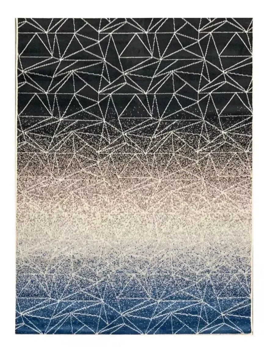 Ver imagem 1 de Tapete Sala 150x200 Psicodelico Dark Waters Agua Geometrico