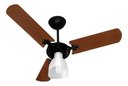 Ver imagem 1 de Ventilador de Teto Venti-delta New Delta Light Preto com 3 Pás Cor Mogno de Mdf Lacado, 95 cm de Diâ