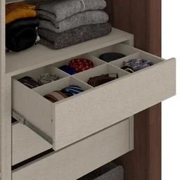 Guarda-Roupa Casal 8 Espelhos 2 Portas de Correr Essencial Espresso Móveis - 5