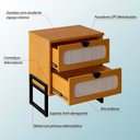 Ver imagem 5 de Mesa de Cabeceira Titanium Estilo Industrial com Pés de Ferro