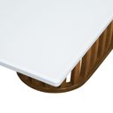 Ver imagem 5 de Mesa de Jantar Armonia Base Retangular - Amêndoa - Tampo 200x90cm Branco/vidro Off-white