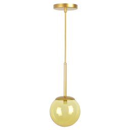 Lustre Pendente Jabuticaba Globo de Vidro Âmbar - 1