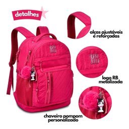 Mochila de Costas Rebecca Bonbon Bolso Antifurto Rosa - Clio - 2