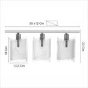 Ver imagem 4 de Lustre Plafon Calha De Vidro Triplo