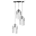 Ver imagem 2 de Lustre Pendente Calha De Vidro Triplo 1 Mt De Fio