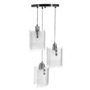 Ver imagem 1 de Lustre Pendente Calha De Vidro Triplo 1 Mt De Fio