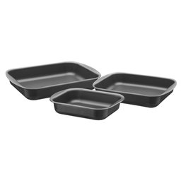 Jogo de Assadeiras Tramontina Brasil Grafite em Alumínio com Revestimento Antiaderente 3 Peças Tramo - 1