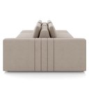 Ver imagem 3 de Sofá Ilha e Puff Sala Living 285cm Siesta M22 Veludo Bege - Mpozenato