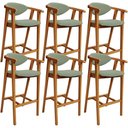 Ver imagem 1 de Kit 06 Banquetas Alta para Cozinha Bancada Bar Sala de Jantar Fixa Cecília L02 Bouclê Oliva