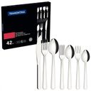 Ver imagem 1 de Faqueiro Tramontina Malibu 42 Peças Aço Inox Classic