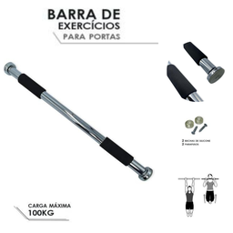 Barra de Exercício Porta Fixa Treino Flexão Crossfit Musculação - 5