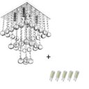 Ver imagem 1 de Lustre Pendente De Cristal Legitimo Classic Square Long 30 com Lâmpadas 3000K (Branco Quente)
