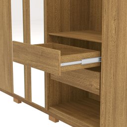 Guarda Roupas Noronha 6 Portas 100% Mdf Ideal para Ambientes Pequenos:nature - 8
