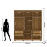 Guarda Roupas Noronha 6 Portas 100% Mdf Ideal para Ambientes Pequenos:nature - 3