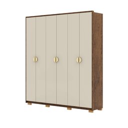 Guarda Roupas Noronha 6 Portas 100% Mdf Ideal para Ambientes Pequenos:nature - 9