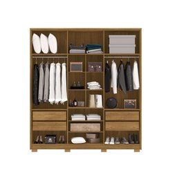 Guarda Roupas Noronha 6 Portas 100% Mdf Ideal para Ambientes Pequenos:nature - 4