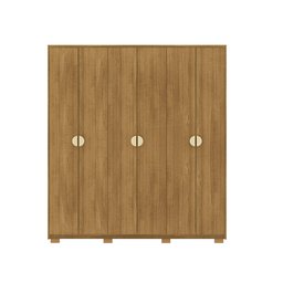 Guarda Roupas Noronha 6 Portas 100% Mdf Ideal para Ambientes Pequenos:nature - 2