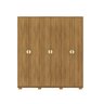 Guarda Roupas Noronha 6 Portas 100% Mdf Ideal para Ambientes Pequenos:nature - 2