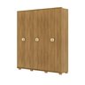 Guarda Roupas Noronha 6 Portas 100% Mdf Ideal para Ambientes Pequenos:nature - 5